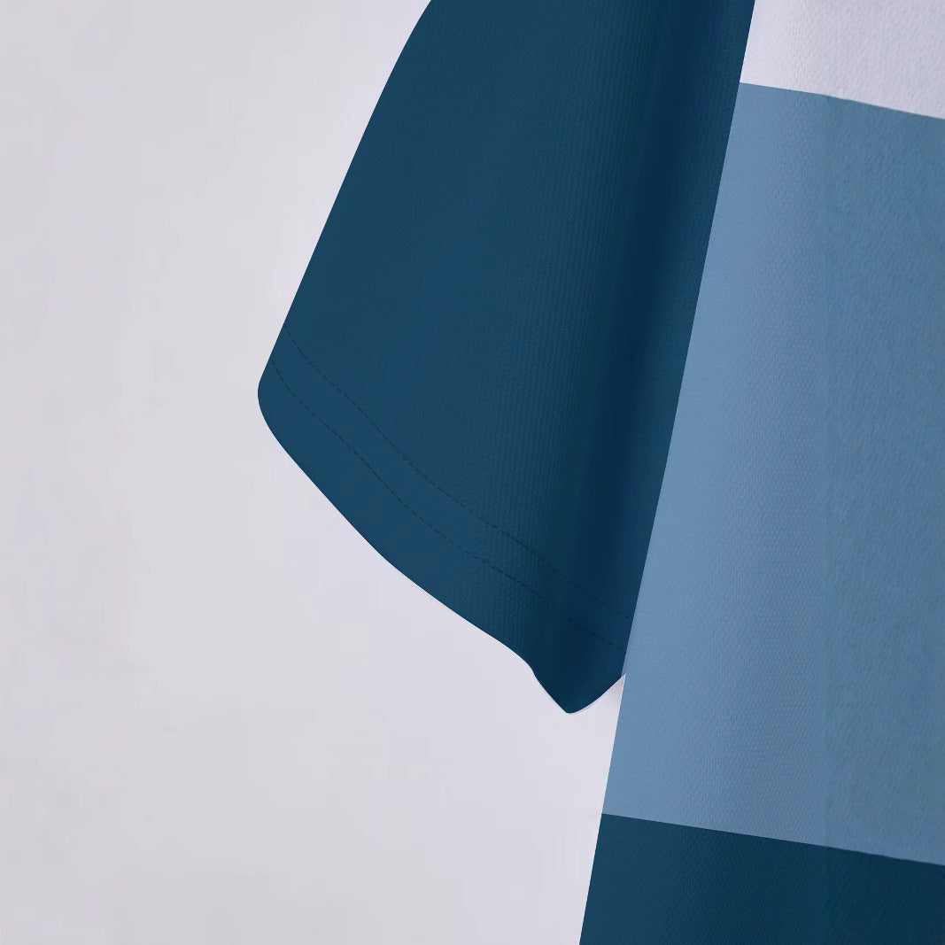 Herren Kurzarm Poloshirt mit modernem Blockdesign Echoarchiv