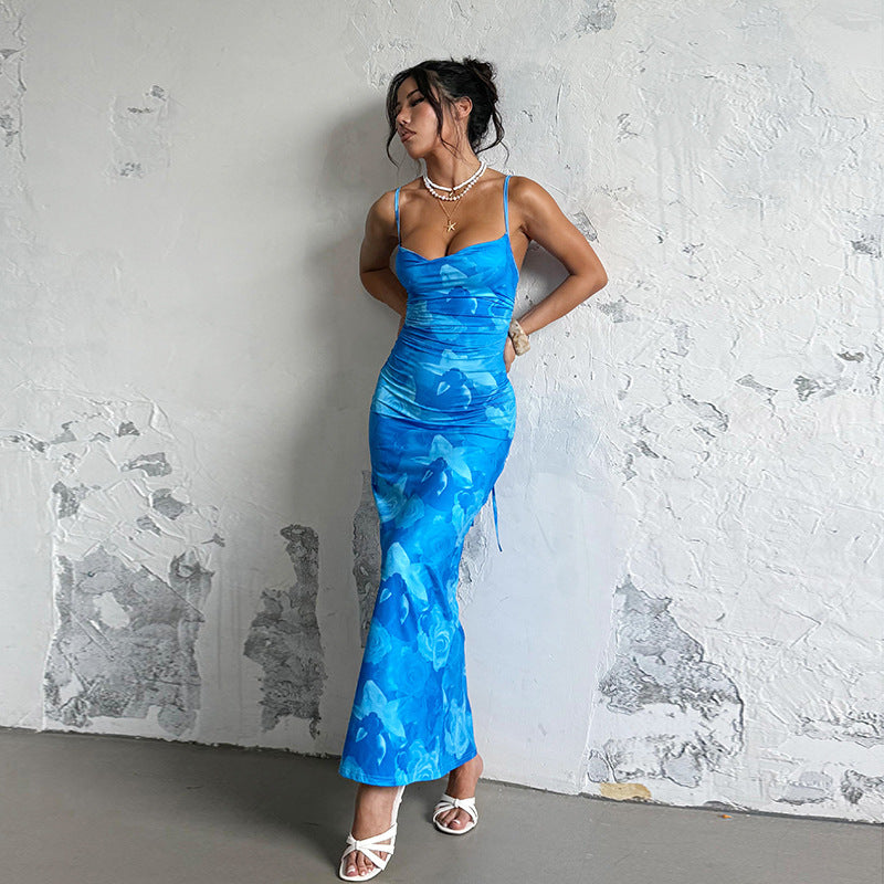 Damen Figuroptimiertes Maxikleid mit floralem Design Echo Archiv