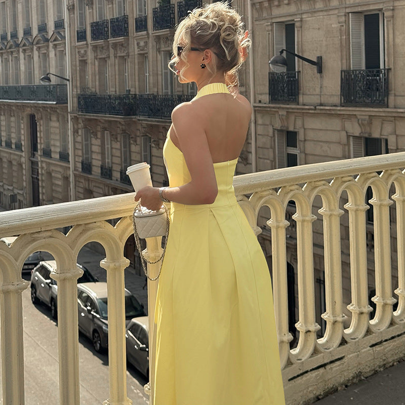 Damen Edles Maxikleid mit quadratischem Ausschnitt und schmalem Taillenband Echo Archiv