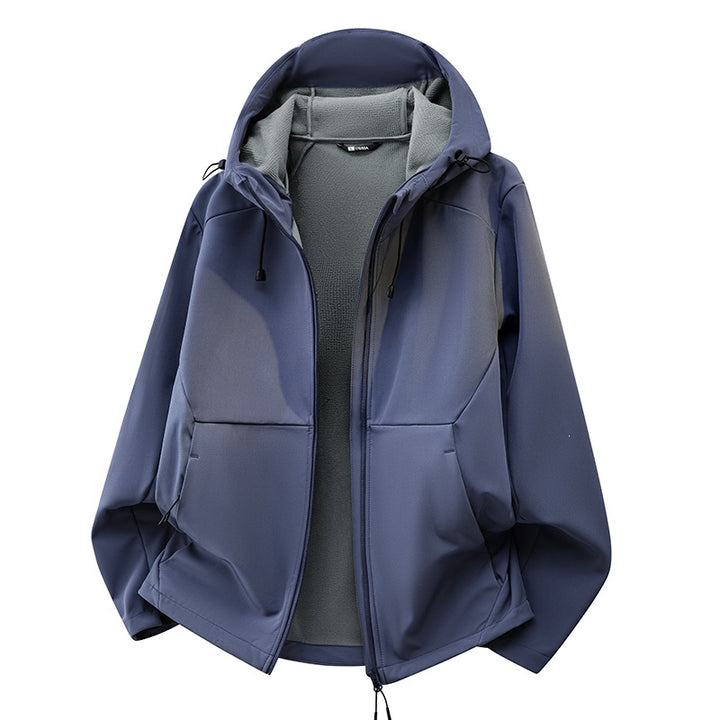Unisex Softshell-Übergangsjacke mit Fleece-Innenfutter, Kapuze & wasserabweisender Beschichtung Echoarchiv