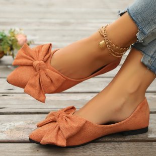 Damen nan spitze Ballerina-Slipper mit dekorativer Schleife und gepolstertem Komfortfußbett Echo Archiv