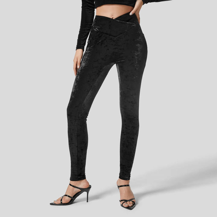 Damen Hochwertige Leggings mit luxuriösem Samtfinish Echo Archiv