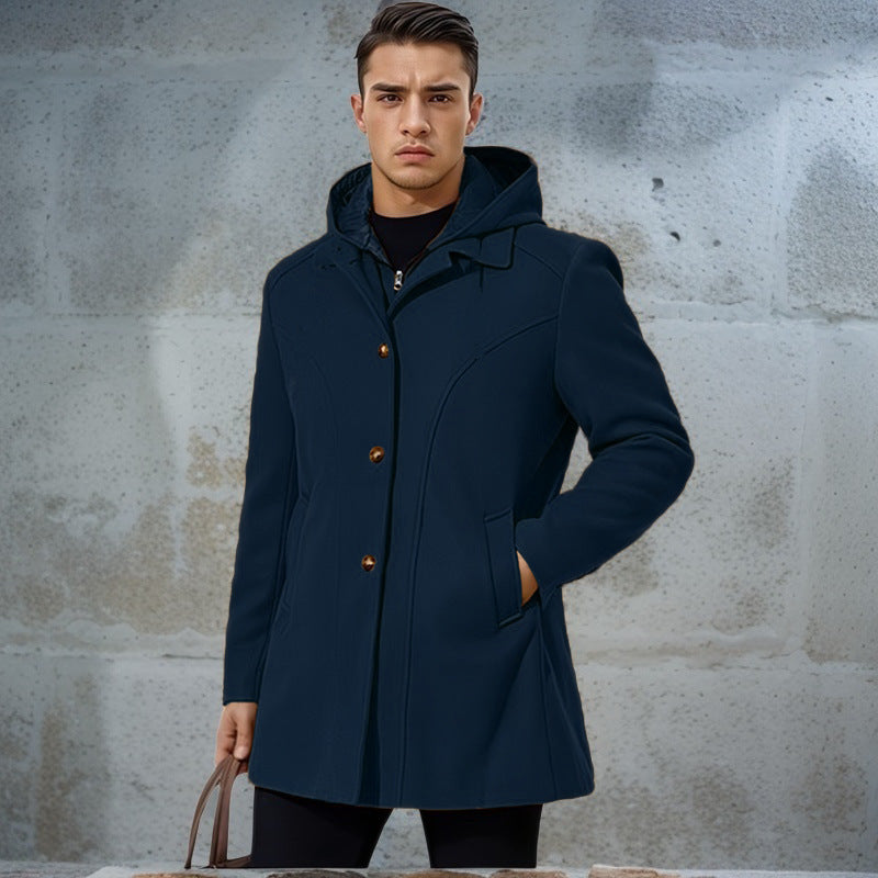 Herren Übergangsjacke mit Kapuze und modernen Detailing Echoarchiv