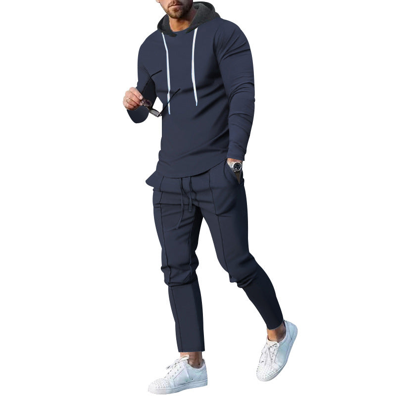 Herren nan zweiteiliges Kapuzen-Lounge-Set mit schmal geschnittenem Kapuzenpullover und tapered Jogginghose Echo Archiv