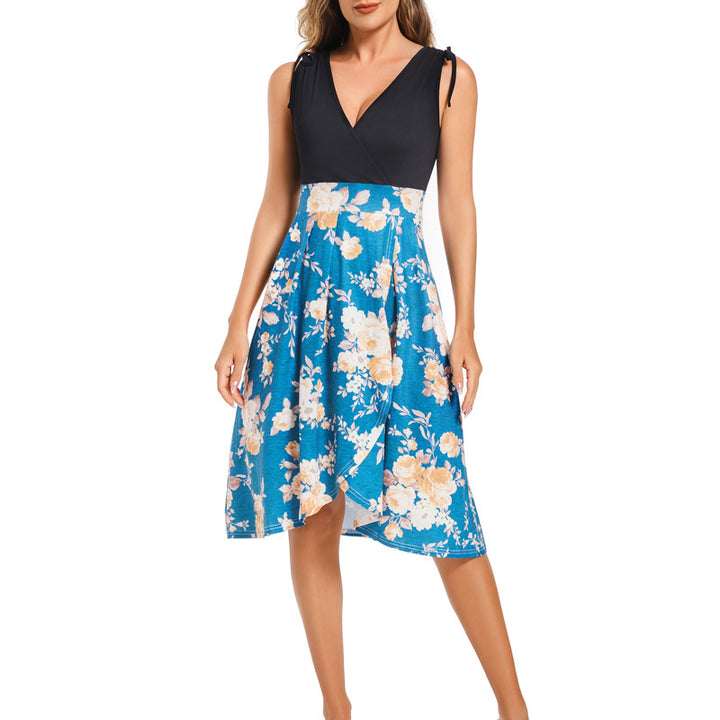 Damen Wickelkleid mit floralem Design und tiefem V-Ausschnitt Echo Archiv