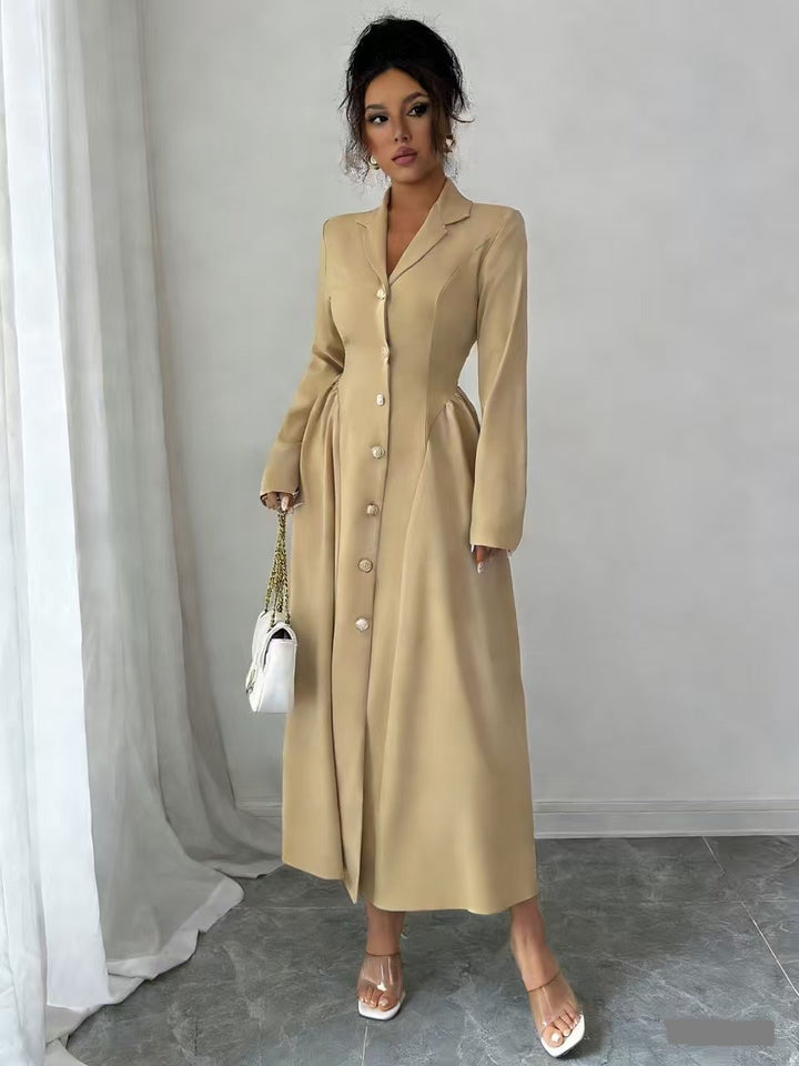 Damen Elegantes Midikleid im Blazerstil mit taillierter Schnittführung – Valéne
