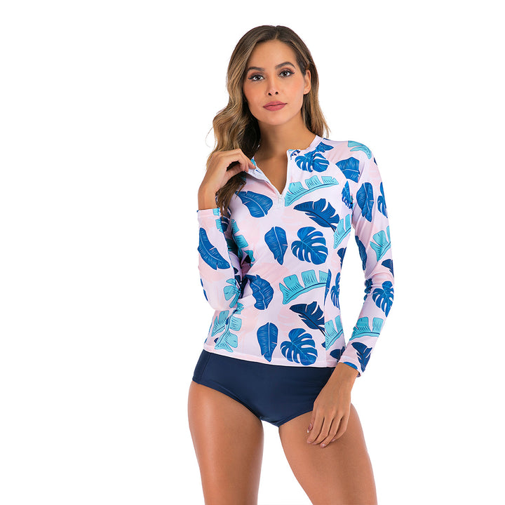 Damen UV-Schutz Rashguard mit floralem Muster Echo Archiv