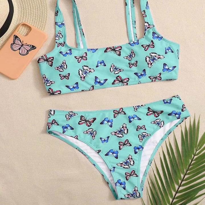 Damen Bikini-Set mit buntem Schmetterlingsmuster Echo Archiv