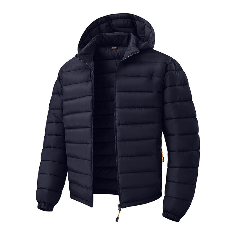 Herren Ultraleichte Steppjacke mit Kapuze und Thermoisolierung Echoarchiv