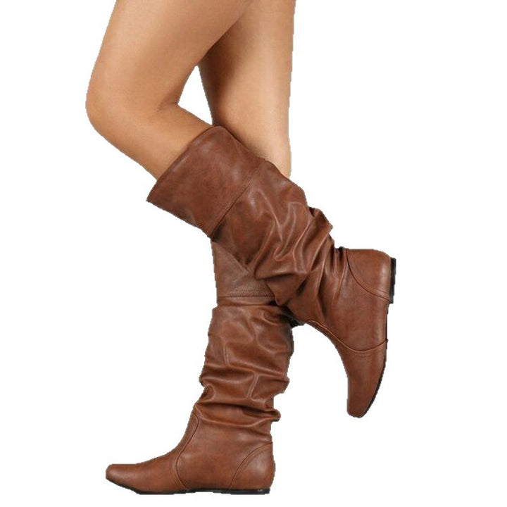 Damen nan lässige Slouch-Stiefel mit weichem Schaft, gerafftem Design und flacher Komfortsohle Echo Archiv