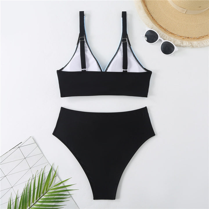 Damen Bikini-Set mit modernem Wickeldesign und figurbetonendem Schnitt Echo Archiv