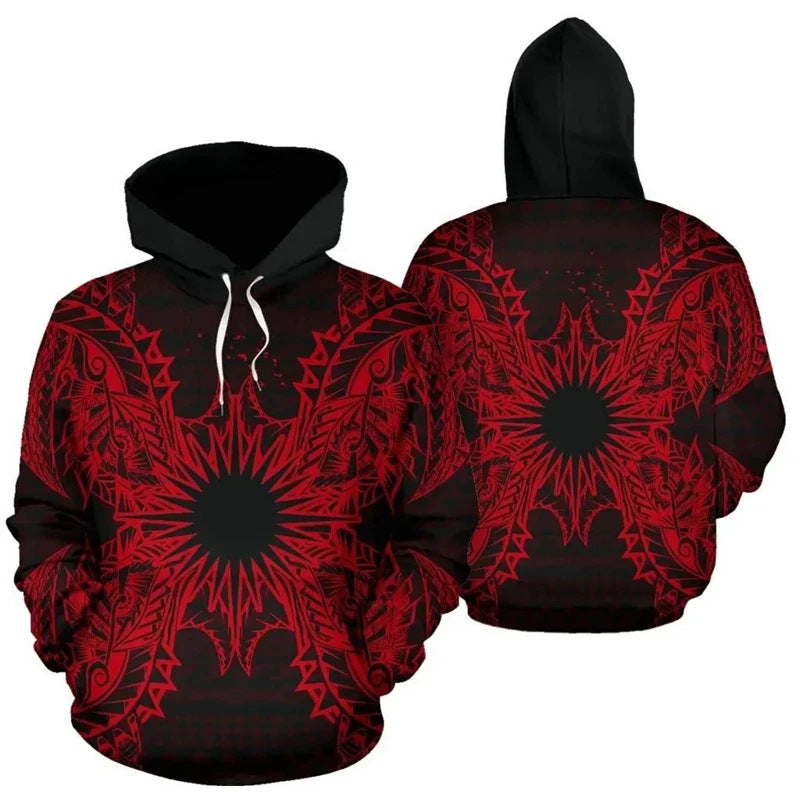 Damen Kreativer Kapuzenpullover mit auffälligem grafischen Design Echoarchiv