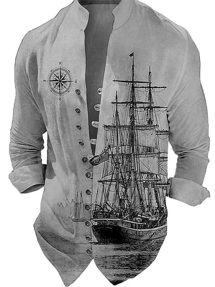 Herren Weste mit nostalgischem maritimem Schiffsdesign Echoarchiv