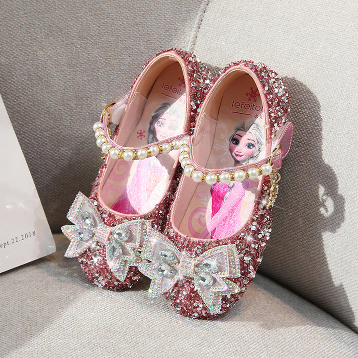 Mädchen Glitzernde Ballerinas mit Perlenakzent Echo Archiv