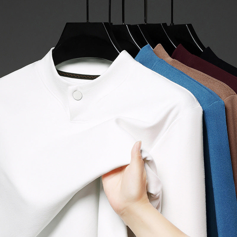 Herren Poloshirt mit modernem Stehkragen und eleganter Knopfleiste Echoarchiv