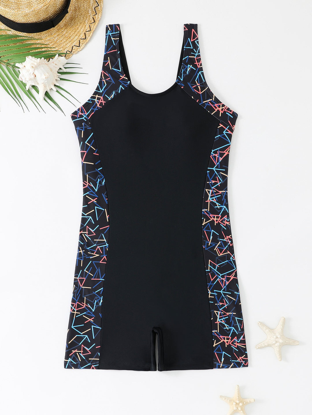 Damen Sportlicher Schwimmanzug mit grafischem Design Echo Archiv