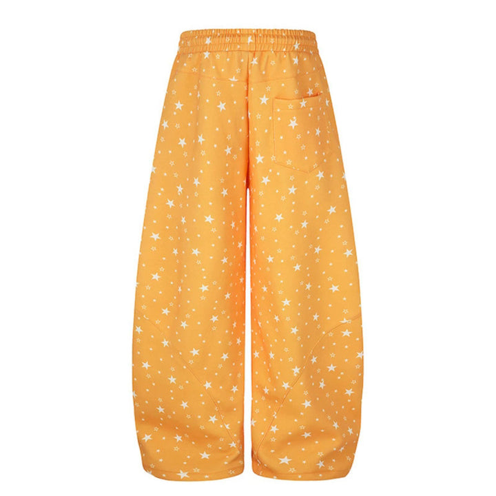 Damen Weite Palazzo-Loungehose mit Komfortbund, Tunnelzug und verstellbarem Saum Echoarchiv