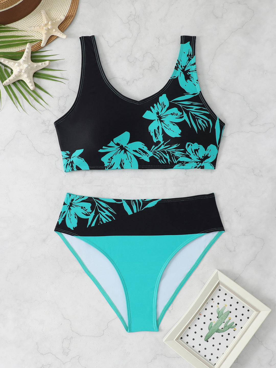 Damen Sportliches Bikini-Set mit floralem Design Echo Archiv