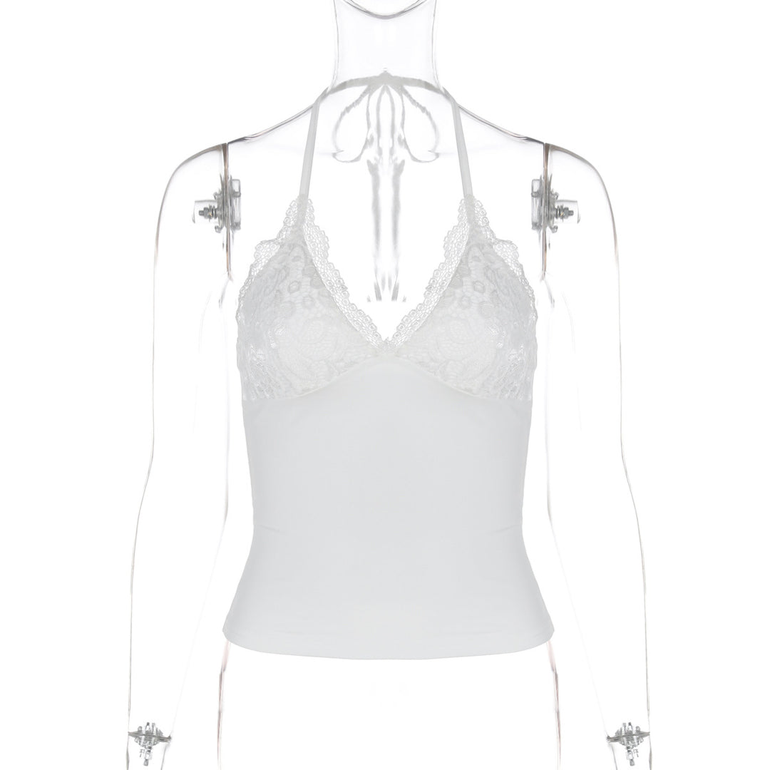 Damen Spitzen-Haltertop mit eleganten Raffungselementen Echo Archiv