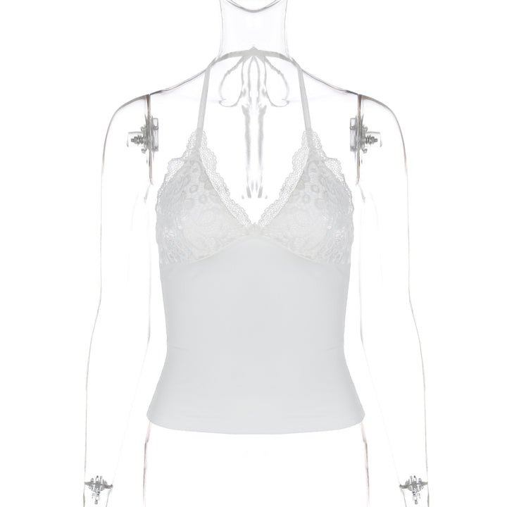 Damen Spitzen-Haltertop mit eleganten Raffungselementen Echo Archiv