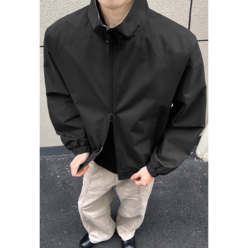 Herrenmode Übergangsjacke mit kontrastierendem Kragen Echo Archive