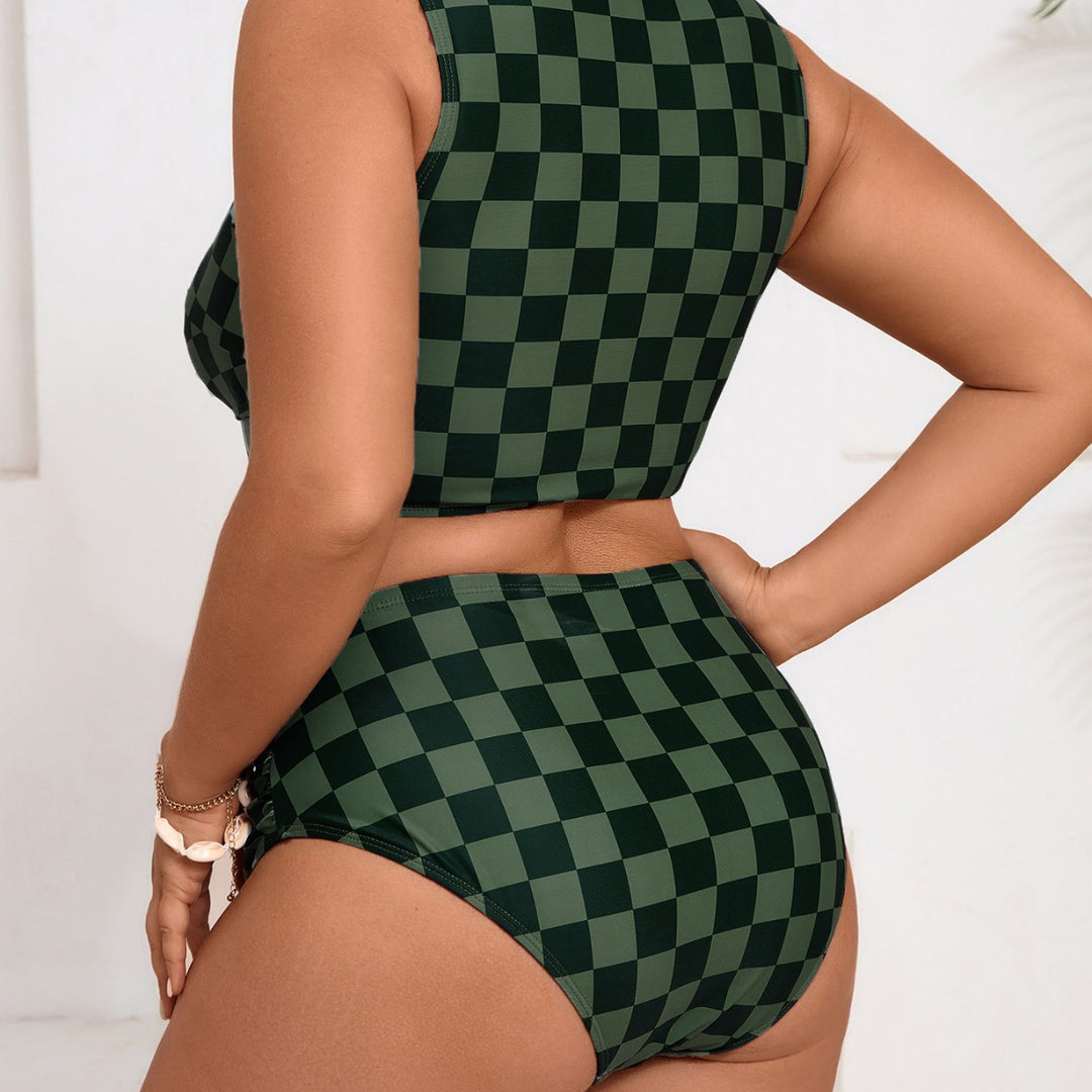 Damen Cropped Badeoberteil mit hoch geschnittenem Höschen Echo Archiv