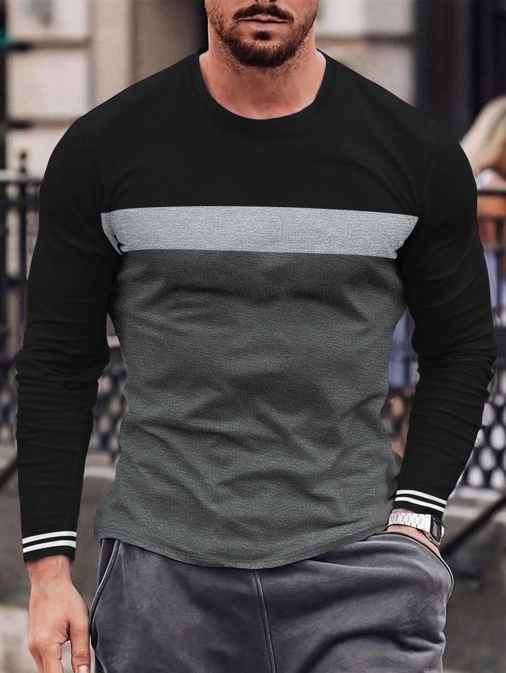 Herren Langarmshirt mit sportlichen Farbakzenten und bequemer Passform Echoarchiv