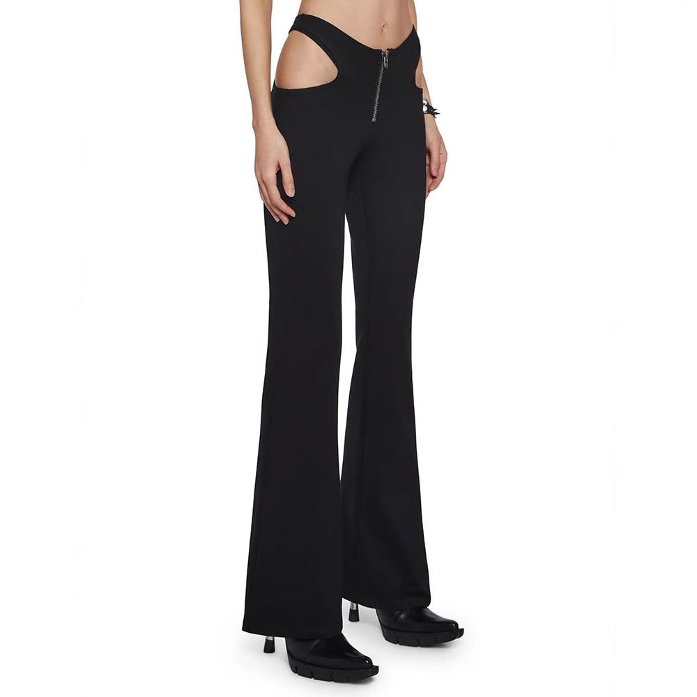 Damen Figurbetonte Schlaghose mit seitlichen Cut-Outs Echo Archiv