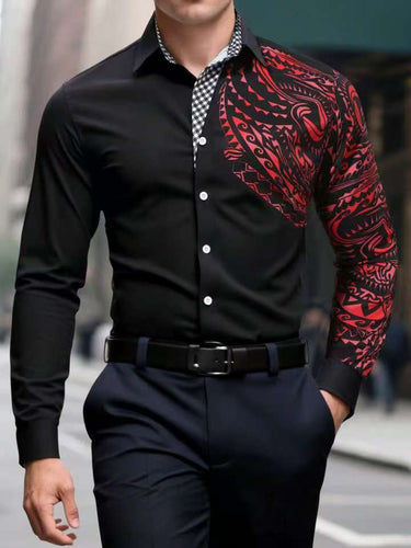 Herren Designerhemd mit extravaganten Mustern Echoarchiv