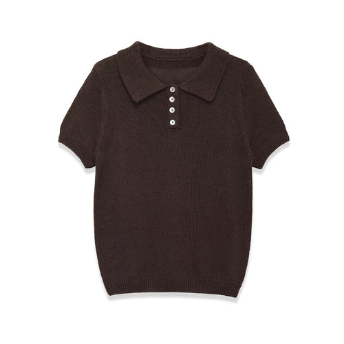 Damen Polohemd mit elegantem Kragen und hochwertigen Knopfdetails Echo Archiv