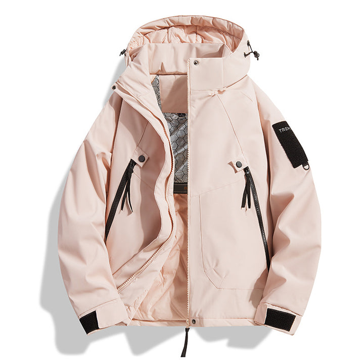 Herren Isolierte Kapuzen-Fieldjacke mit gesteppter Thermofütterung, winddichter Hülle & Utility-Taschen Echoarchiv