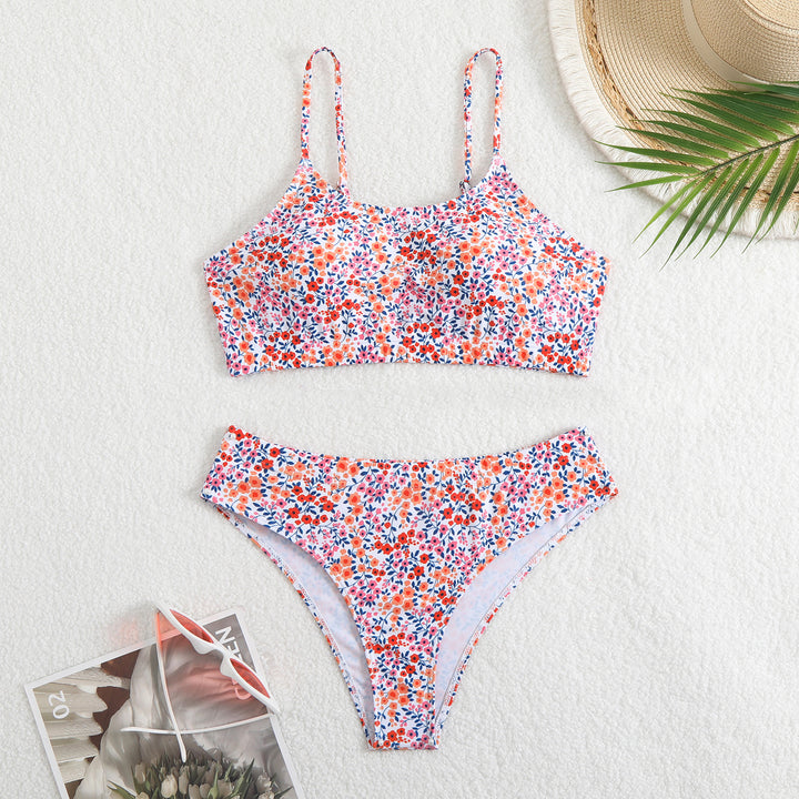 Damen Bikini-Set mit floralen Mustern und hoher Taille Echo Archiv