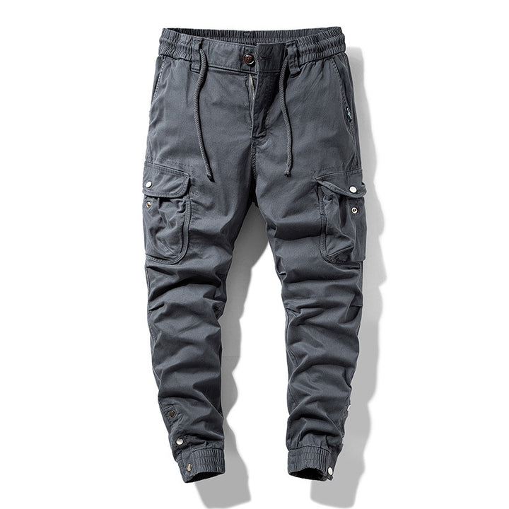 Herren Cargo-Joggerhose im Utility-Look mit elastischem Bund, Mehrfach-Taschen und gerippten Beinabschlüssen Echo Archiv