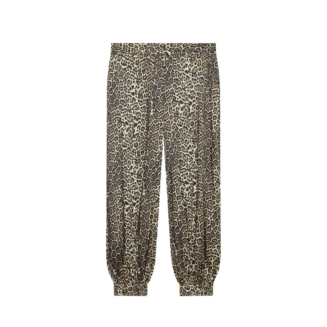 Damen Lässige Haremshose mit Leopardenprint, weitem Fall und elastischen Bündchen Echoarchiv