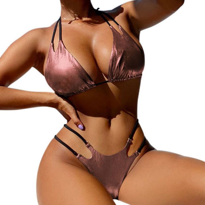 Damen Triangel-Bikini mit modischem Cut-Out und verstellbaren Trägern Echo Archiv