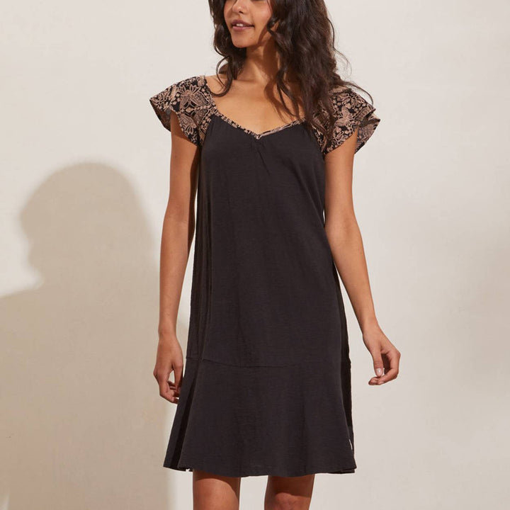 Damen Sommerliches Kleid mit Spitzen-Ärmeldetails Echo Archiv