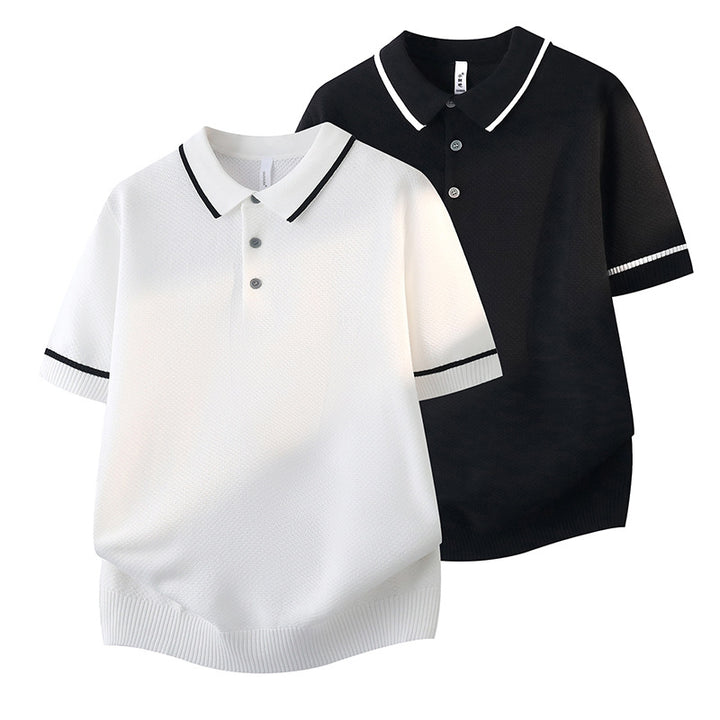 Herren Elegantes Poloshirt mit kontrastierenden Akzenten Echo Archiv