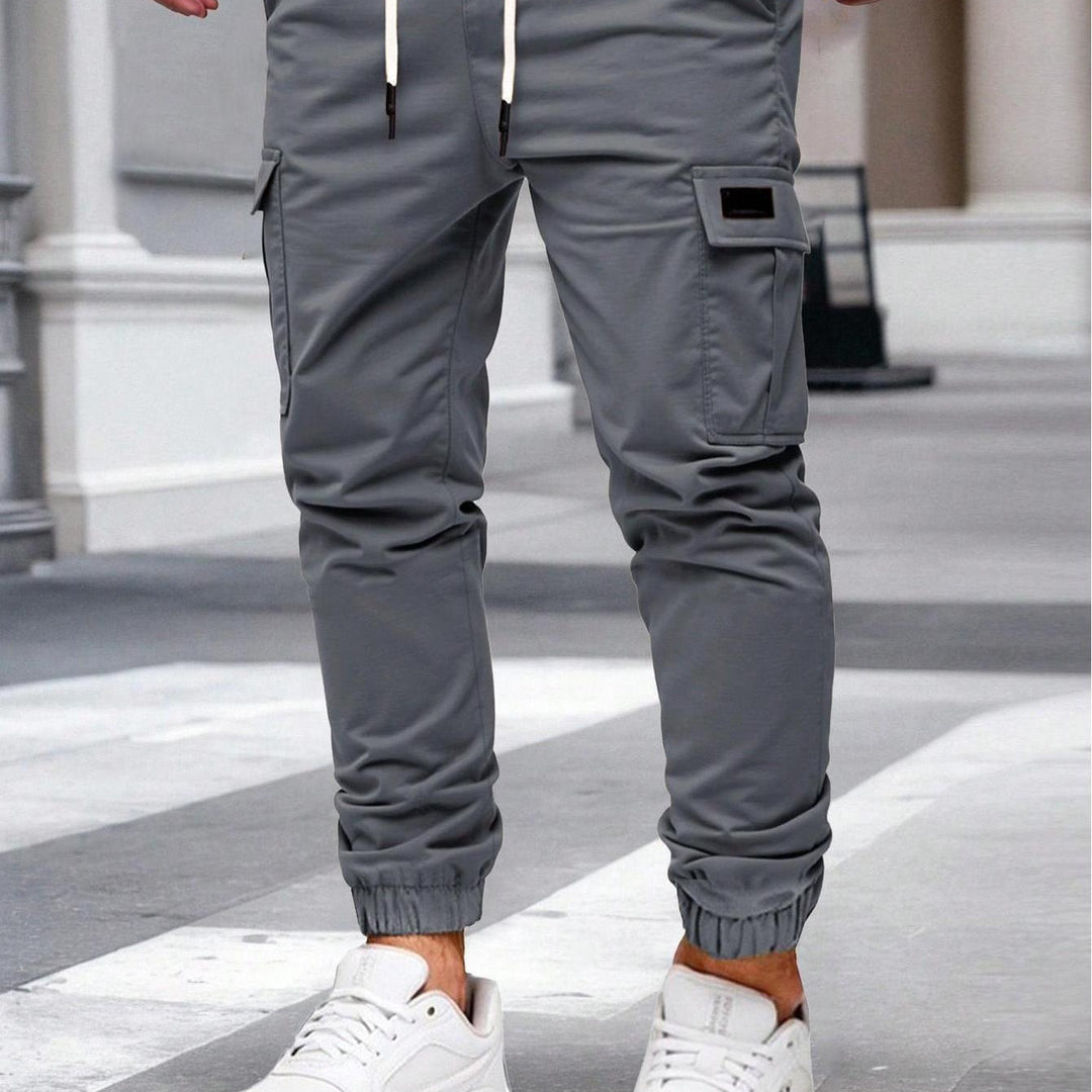 Herren Cargo-Hose mit elastischem Bund und multifunktionalen Taschen Echoarchiv