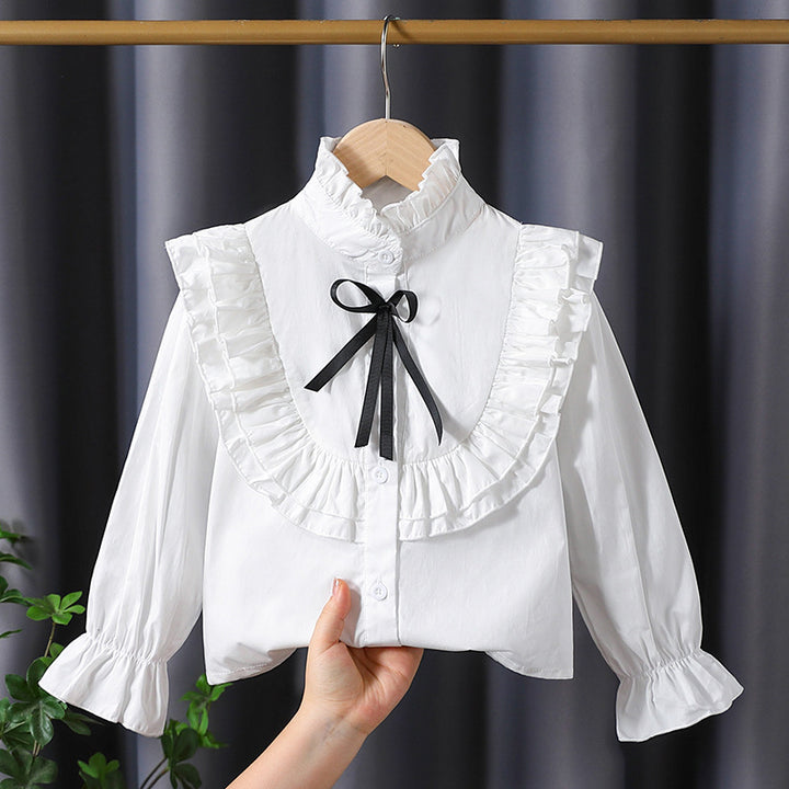 Mädchen verspielte Bluse mit Rüschendetails Echo Archiv