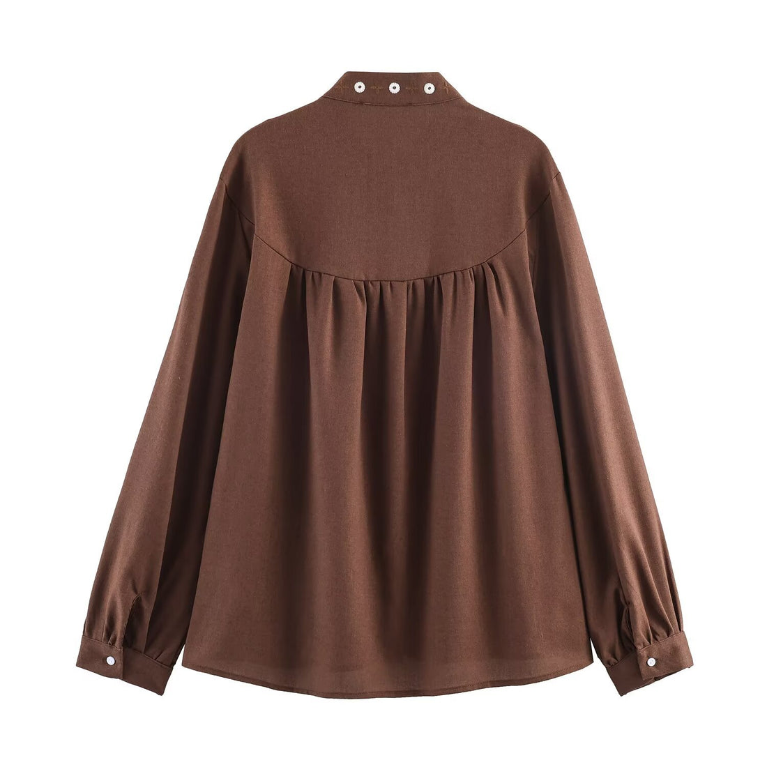 Damen zweiteiliges Blusen- und Midirock-Set mit besticktem Yoke und Pailletten Echoarchiv