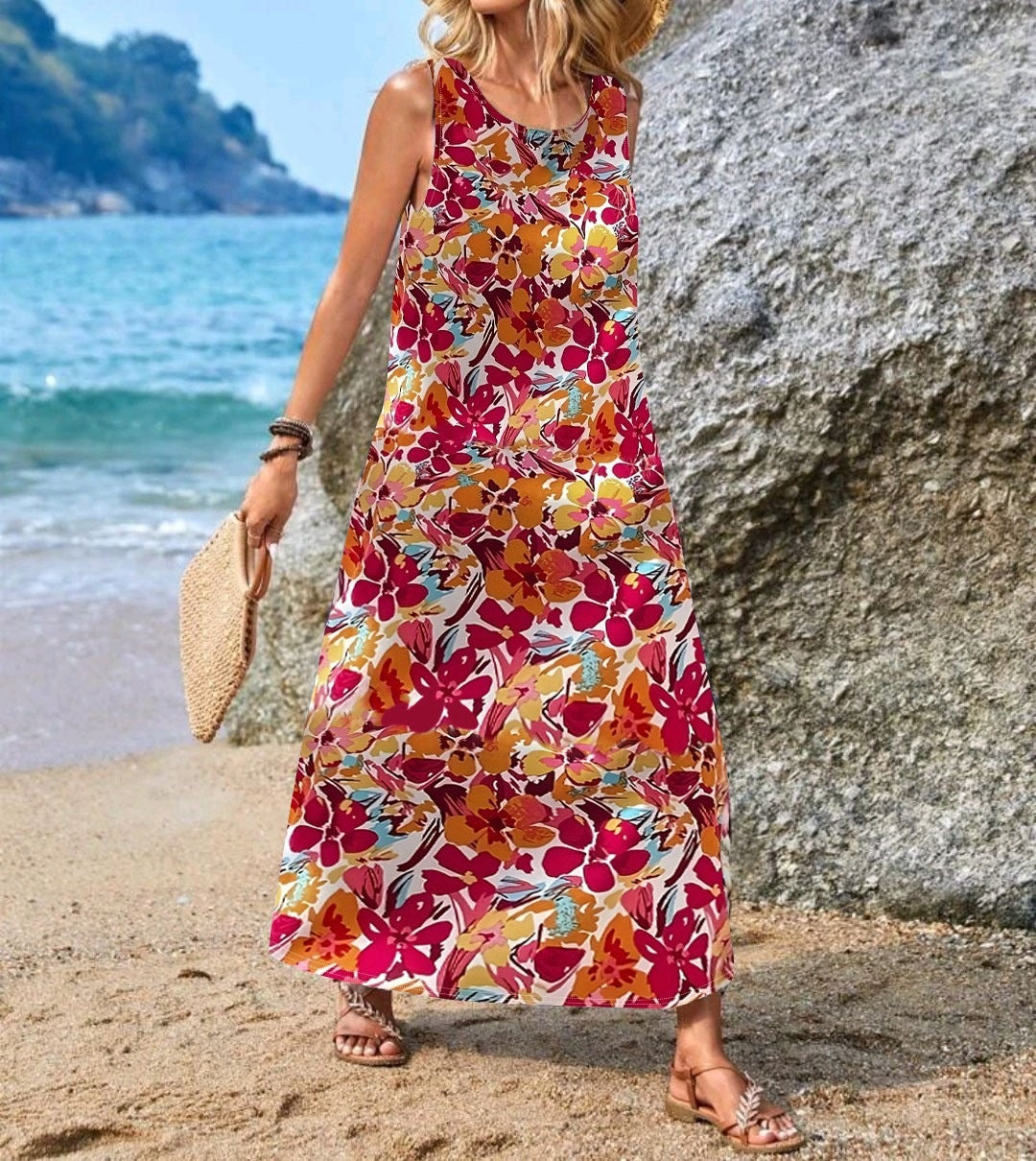 Damen Maxikleid mit einzigartigen Schmetterlingsdruck Echo Archiv