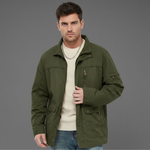 Herren leichte Outdoor-Utility Jacke mit Stehkragen Echo Archiv