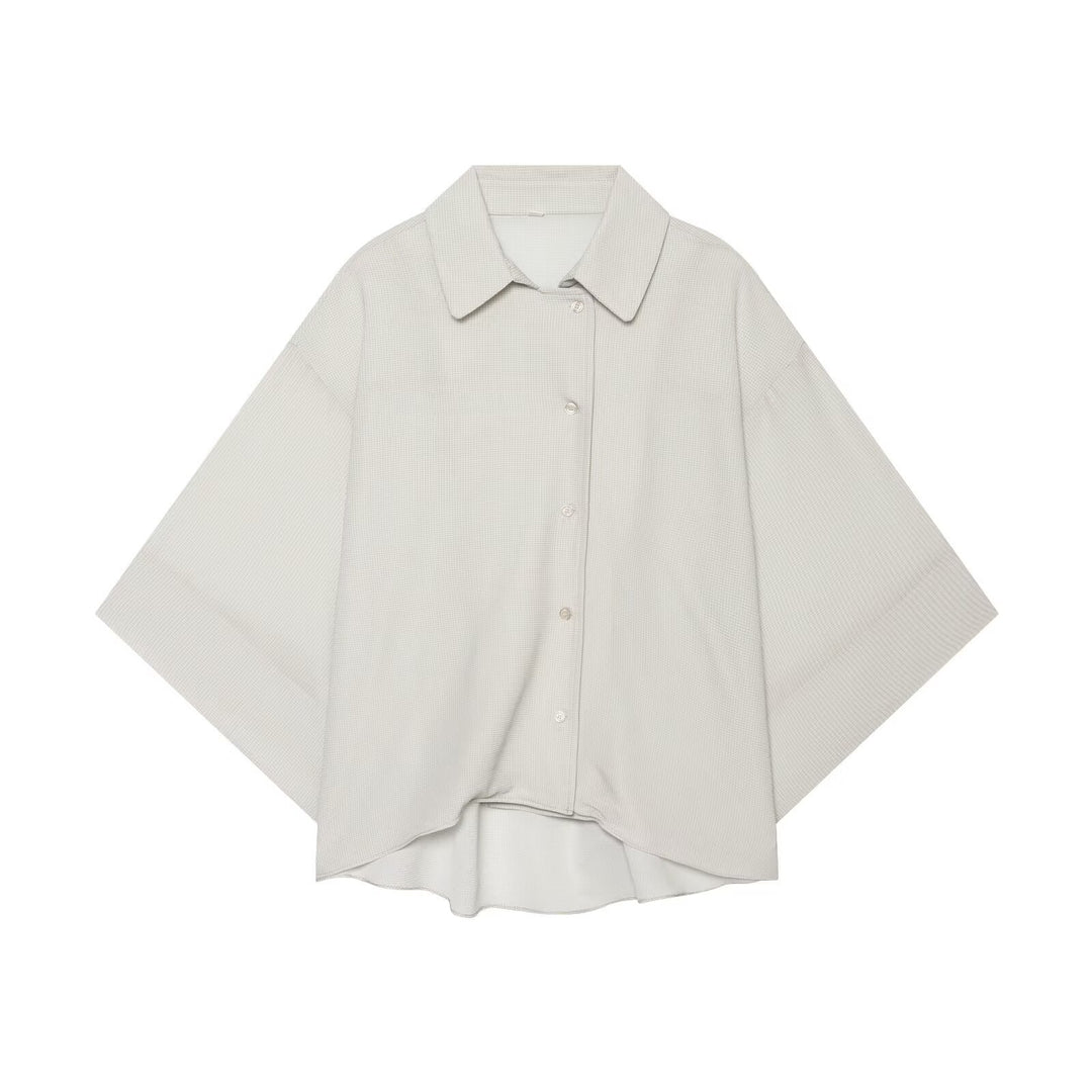 Damen Oversize-Bluse mit kastigem Schnitt und kurzen Fledermausärmeln Echo Archiv