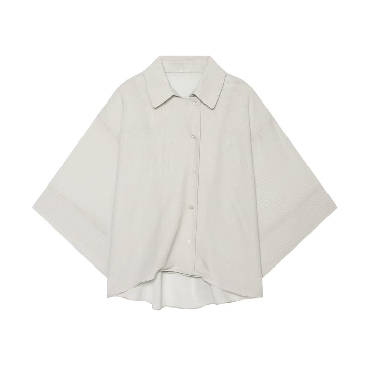 Damen Oversize-Bluse mit kastigem Schnitt und kurzen Fledermausärmeln Echo Archiv