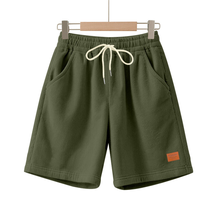 Herren nan lässige Bermudashorts aus feinstrukturiertem Baumwollmix mit elastischem Bund und Kordelzug Echo Archiv