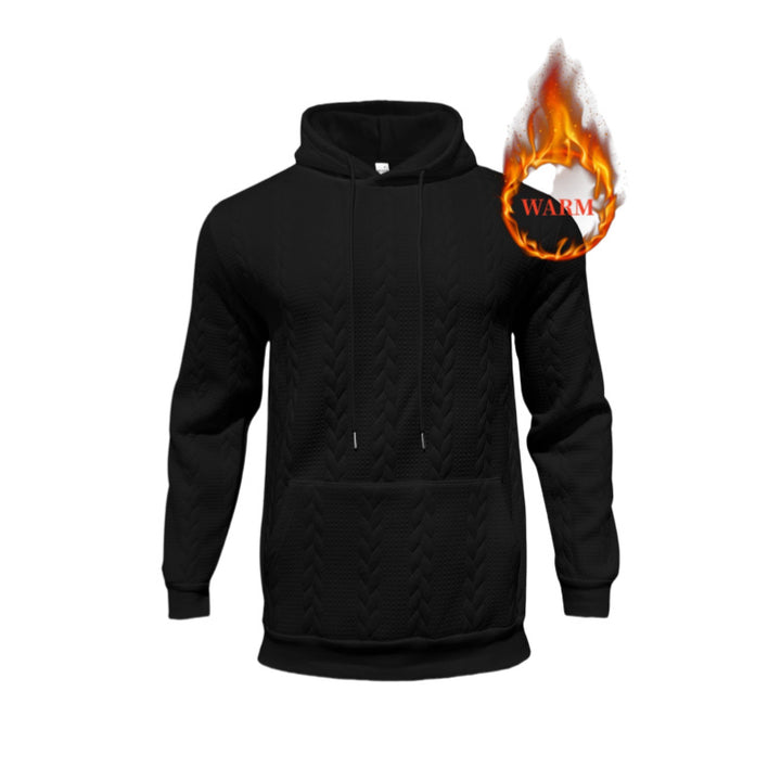 Herren Thermo Kapuzenpullover mit strukturiertem Innenfutter und praktischen Taschen Echoarchiv