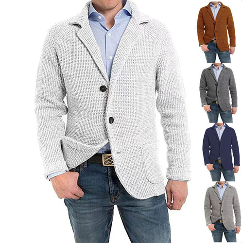 Herren Strukturstrick Sakko-Blazer mit aufgesetzten Taschen Echo Archiv