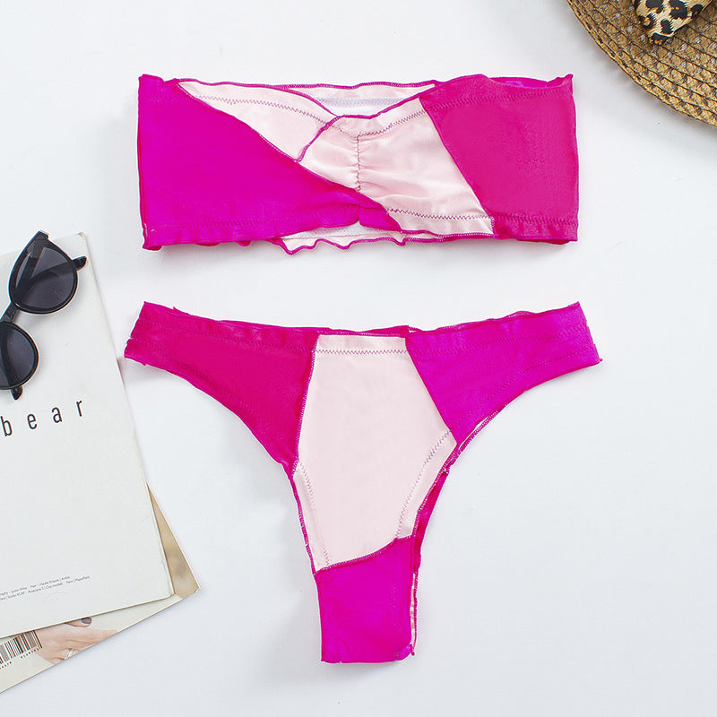 Damen Bandeau-Bikini mit Rüschendetails Echo Archiv