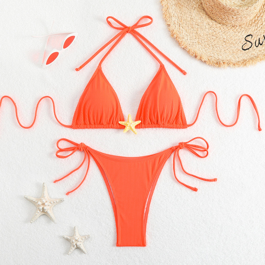 Damen Triangel-Bikini mit raffinierten Rüschen und verspielten Akzenten Echo Archiv