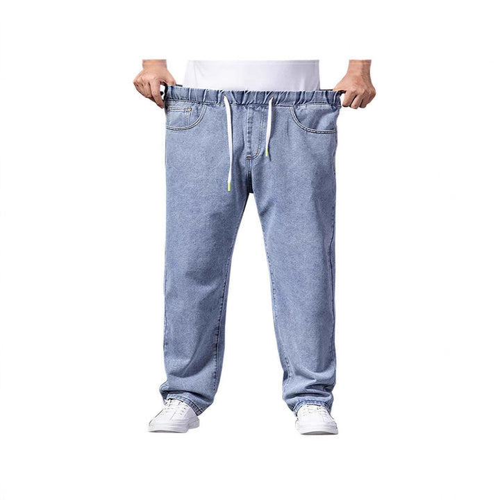 Herren nan weitenverstellbare Denim Jogginghose mit elastischem Bund und Kordelzug Echo Archiv